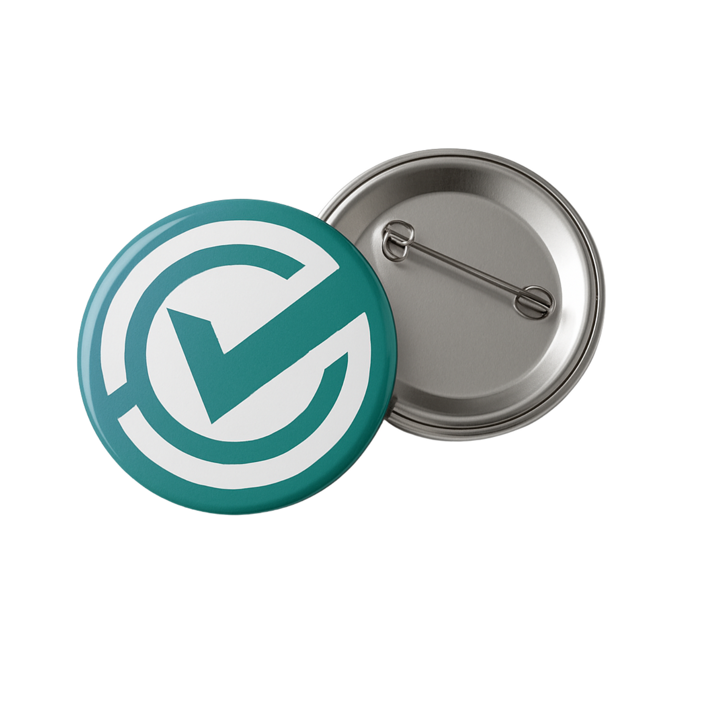 VulnCheck Button Pin - White